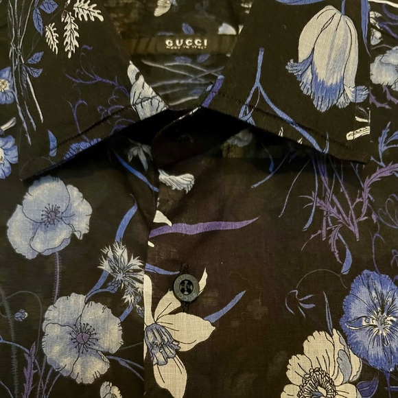 Archive Gucci flora print light weight cotton shirt. - Picture 3 of 3